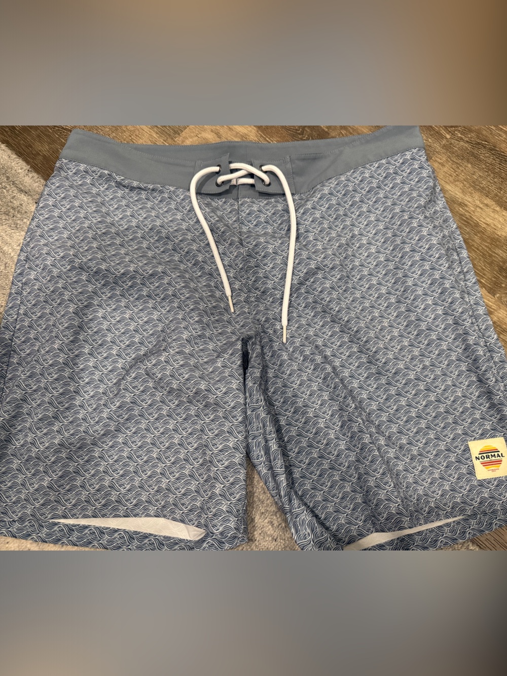 The Normal Brand Men's Light Blue Patterned Hybrid Shorts